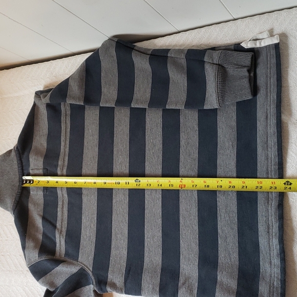 Mini Boden Boys Gray Stripe Henley Pullover Sweatshirt, 11-12Y - Picture 9 of 11